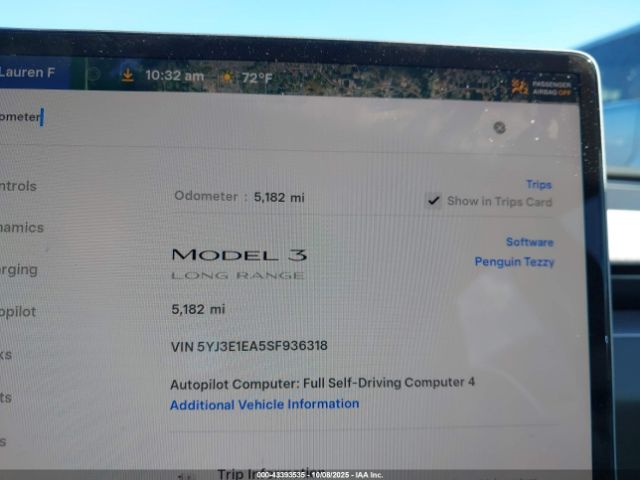 2025 TESLA MODEL 3 5YJ3E1EA5SF936318 Photo 6