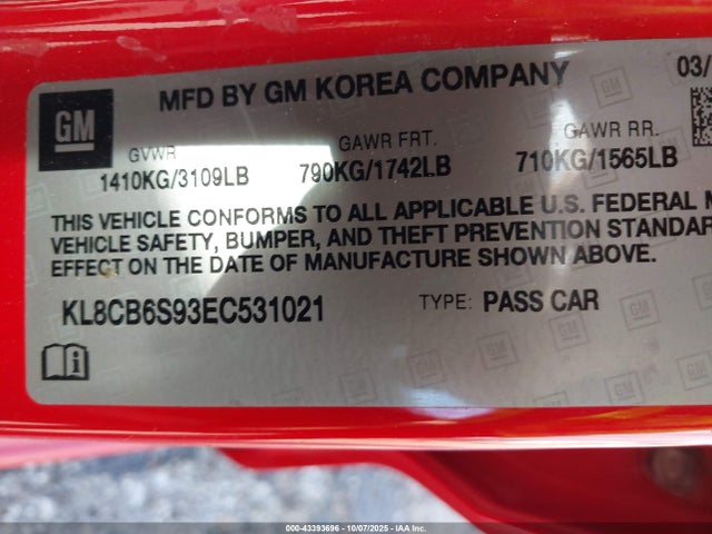 Chevrolet Spark Ls Auto 2014 KL8CB6S93EC531021 Image 9