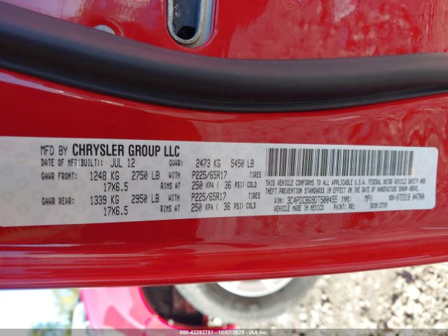 2013 DODGE JOURNEY 3C4PDCBG9DT500455 Photo 8