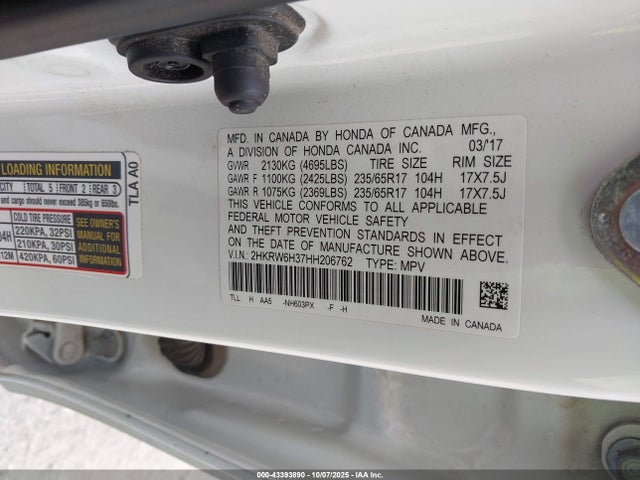 2HKRW6H37HH206762 Honda k24w9/k24v9
