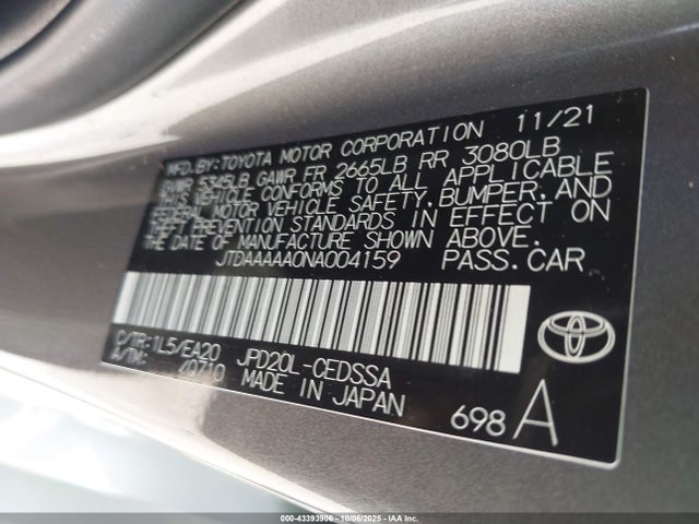 JTDAAAAA0NA004159 Toyota 3km