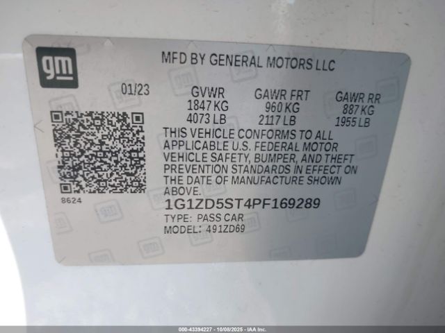 2023 CHEVROLET MALIBU 1G1ZD5ST4PF169289 Photo 8
