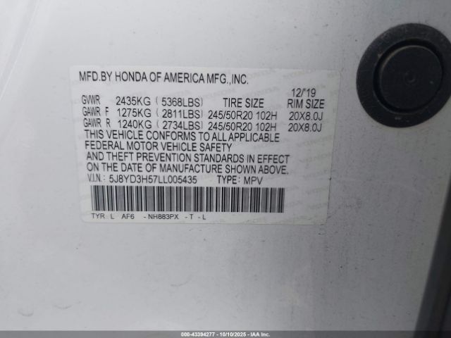 2020 ACURA MDX 5J8YD3H57LL005435 Photo 8