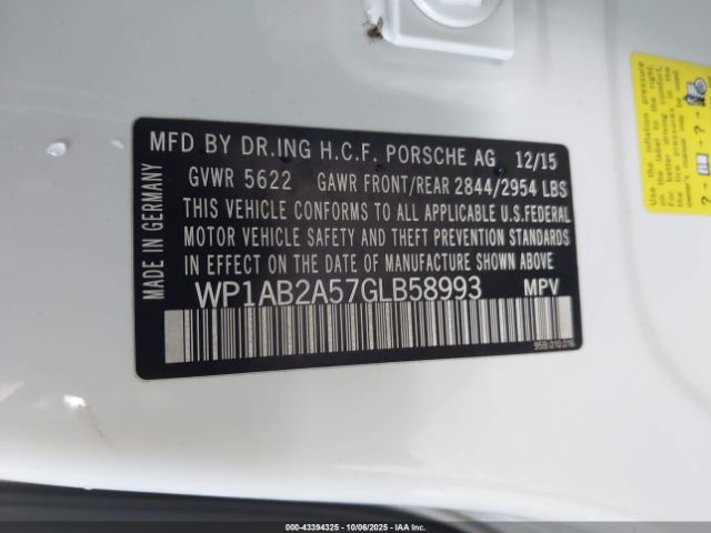 2016 PORSCHE MACAN WP1AB2A57GLB58993 Photo 8