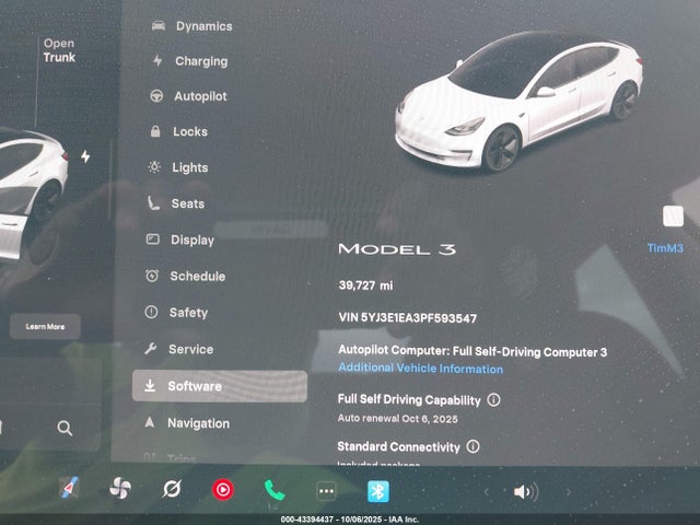 Продаж на аукціоні авто 2023 Tesla Model 3 Rear-wheel Drive, vin: 5YJ3E1EA3PF593547, номер лоту: 43394437