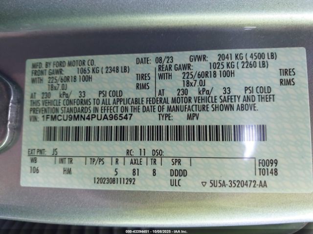 2023 FORD ESCAPE 1FMCU9MN4PUA96547 Photo 8