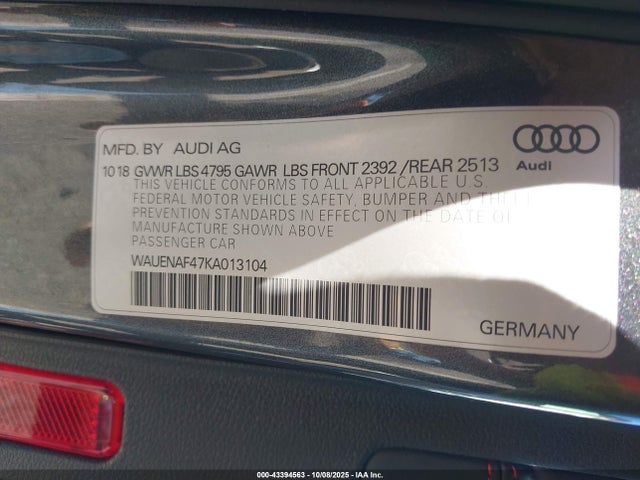 2019 AUDI A4 WAUENAF47KA013104 Photo 8
