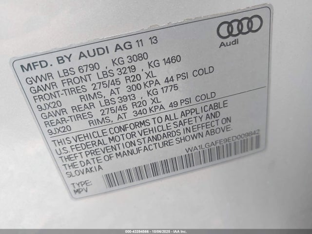 2014 AUDI Q7 WA1LGAFE9ED009842 Photo 8