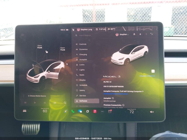 5YJ3E1EA9NF168086 Tesla Model 3 Rear-wheel Drive