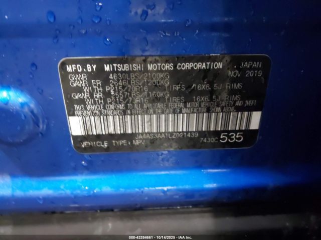 2020 MITSUBISHI ECLIPSE CROSS JA4AS3AA1LZ021439 Photo 8