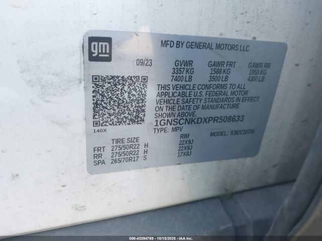 2023 CHEVROLET TAHOE 1GNSCNKDXPR508633 Photo 8