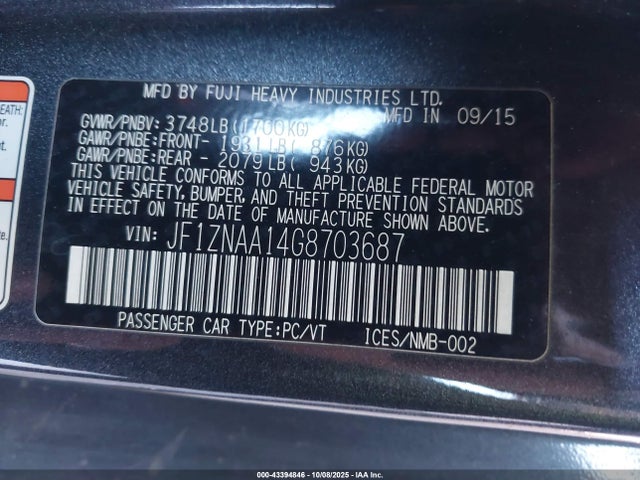 JF1ZNAA14G8703687 Scion fa20