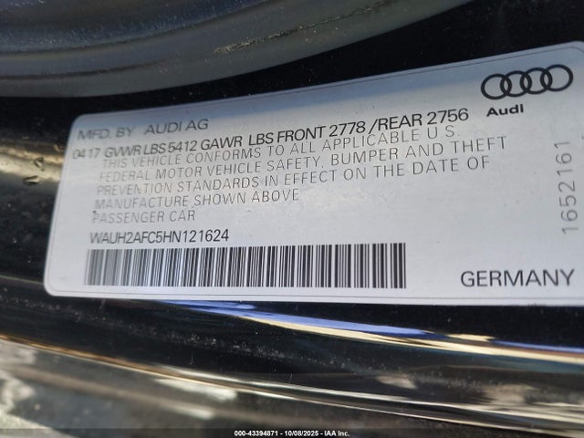 2017 AUDI A6 WAUH2AFC5HN121624 Photo 8