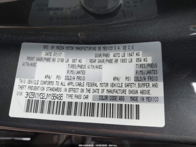 2018 MAZDA MAZDA3 3MZBN1M32JM166486 Photo 8