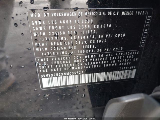 2022 VOLKSWAGEN TAOS 3VVYX7B2XNM035527 Photo 8