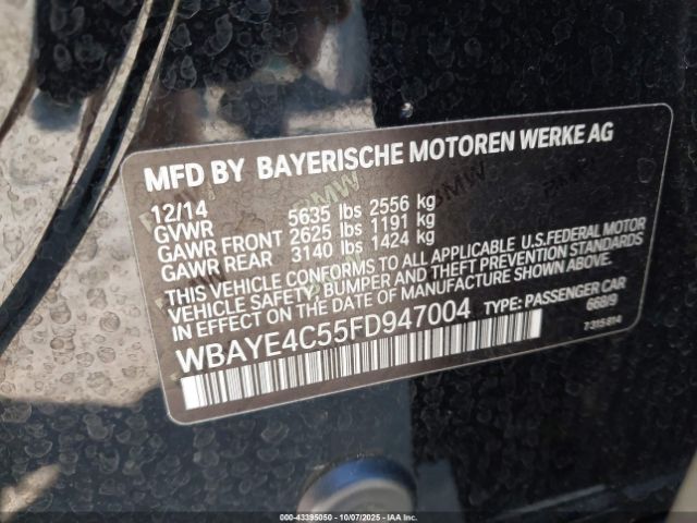2015 BMW 740LI WBAYE4C55FD947004 Photo 8