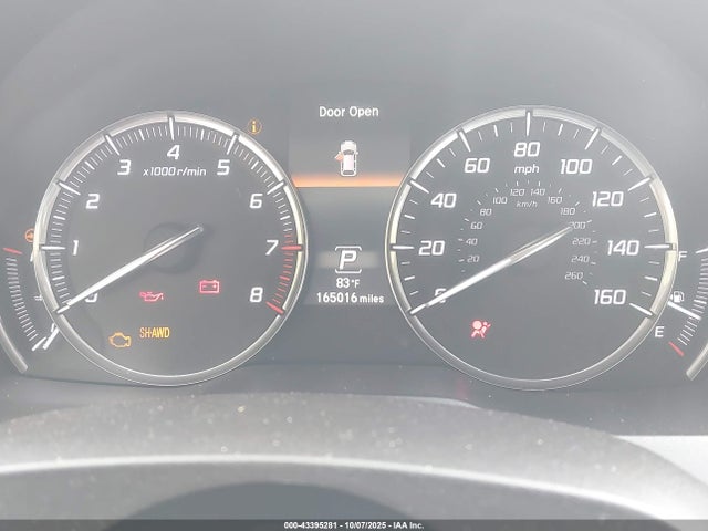 43395281 :رقم المزاد ، 5FRYD4H4XGB040182 vin ، 2016 Acura Mdx Technology   Acurawatch Plus Packages/technology Package مزاد بيع