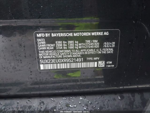 2024 BMW X5 5UX23EU0XR9S21491 Photo 8