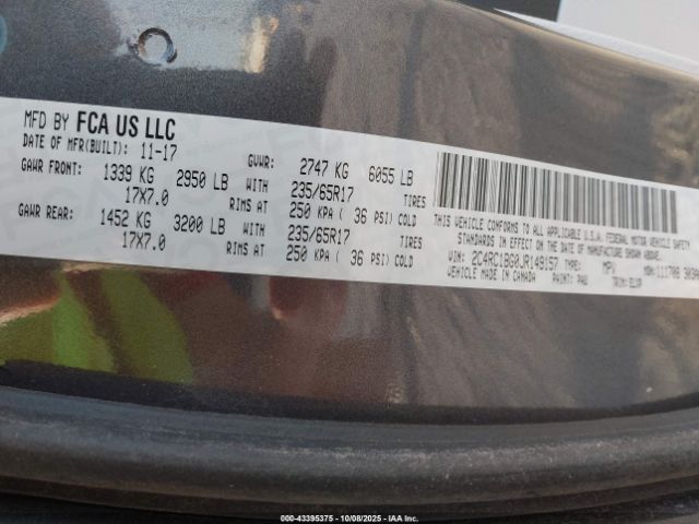 2018 CHRYSLER PACIFICA 2C4RC1BG0JR149157 Photo 8