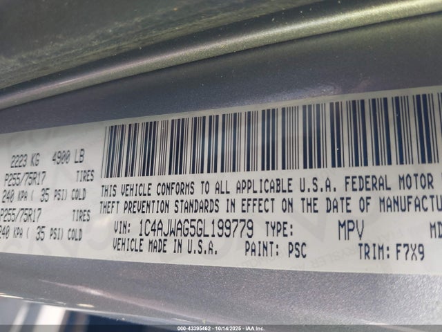 2016 JEEP WRANGLER 1C4AJWAG5GL199779 Photo 8