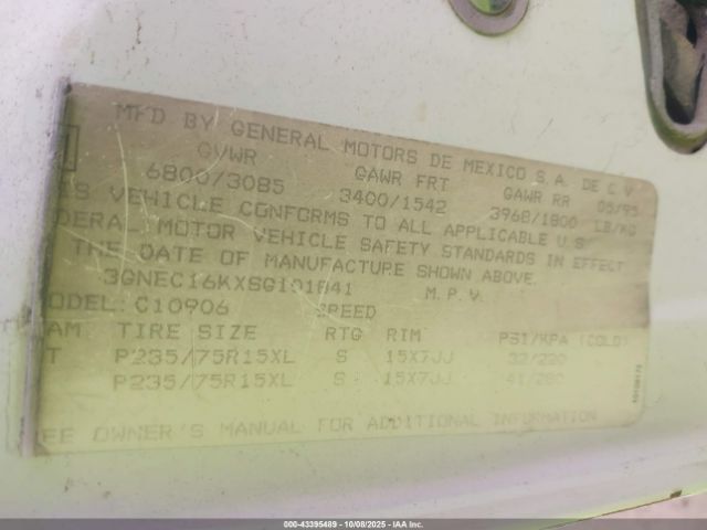 1995 CHEVROLET SUBURBAN 3GNEC16KXSG101841 Photo 8