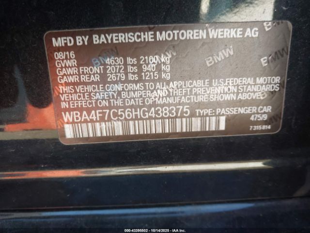 2017 BMW 430I GRAN COUPE WBA4F7C56HG438375 Photo 8