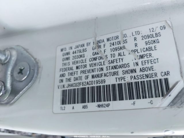 2010 ACURA TSX JH4CU2F62AC019589 Photo 8