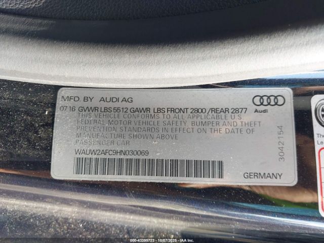 2017 AUDI A7 WAUW2AFC9HN030069 Photo 8