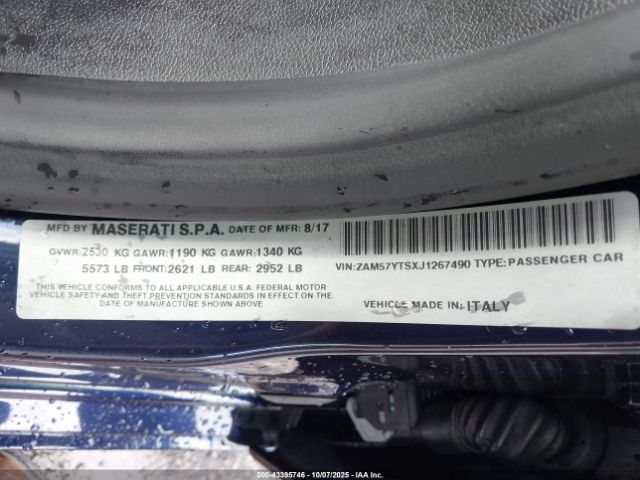 2018 MASERATI GHIBLI ZAM57YTSXJ1267490 Photo 8