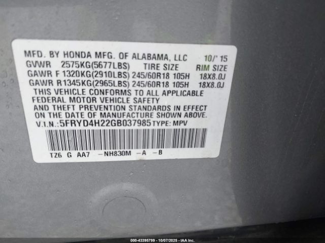 2016 ACURA MDX 5FRYD4H22GB037985 Photo 8