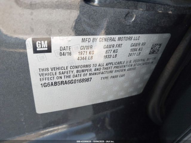 2016 CADILLAC ATS 1G6AB5RA6G0168987 Photo 8