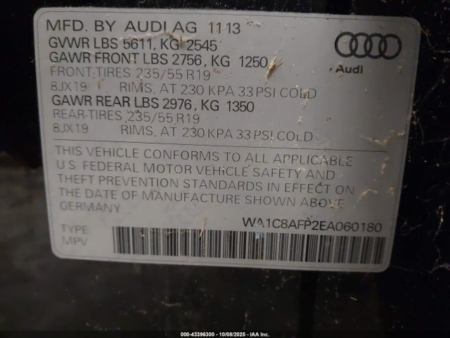 2014 AUDI Q5 HYBRID WA1C8AFP2EA060180 Photo 8