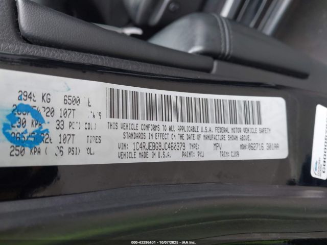 2018 JEEP GRAND CHEROKEE 1C4RJEBG9JC460379 Photo 8