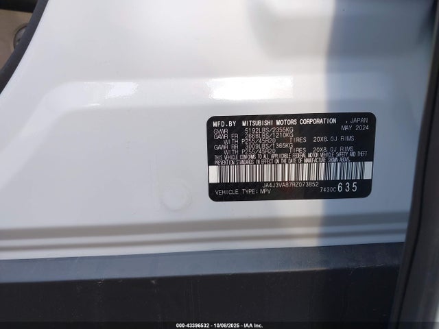 2024 MITSUBISHI OUTLANDER JA4J3VA87RZ073852 Photo 8