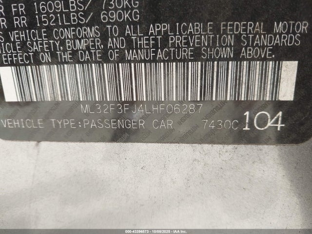 2020 MITSUBISHI MIRAGE G4 ML32F3FJ4LHF06287 Photo 8