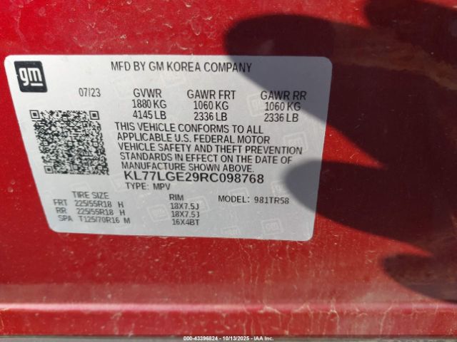 2024 CHEVROLET TRAX KL77LGE29RC098768 Photo 8