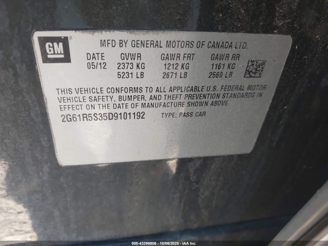 2013 CADILLAC XTS 2G61R5S35D9101192 Photo 8
