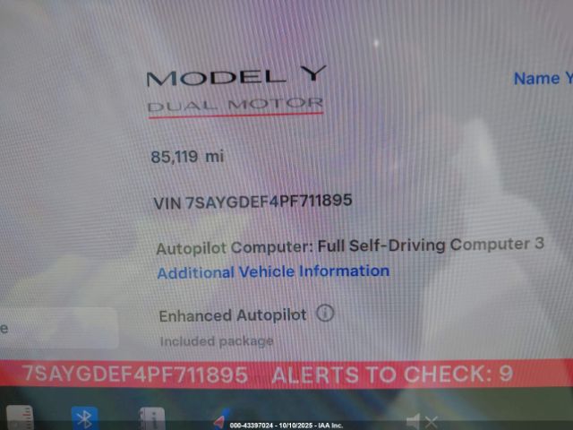 2023 TESLA MODEL Y 7SAYGDEF4PF711895 Photo 6