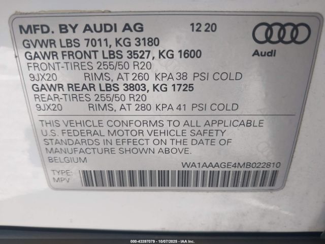 2021 AUDI E-TRON WA1AAAGE4MB022810 Photo 8
