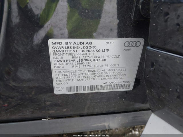 2019 AUDI Q5 WA1ANAFY3K2055861 Photo 8