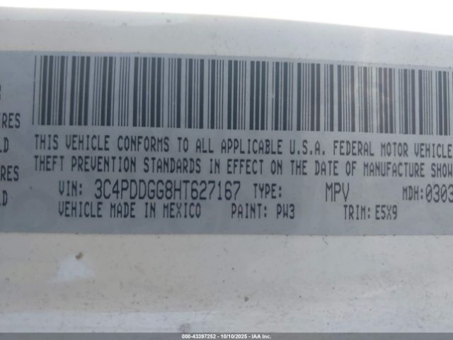 2017 DODGE JOURNEY 3C4PDDGG8HT627167 Photo 8