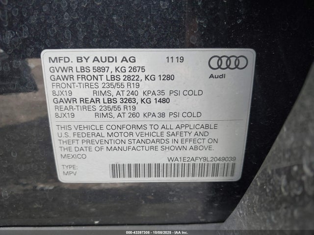 2020 AUDI Q5 WA1E2AFY9L2049039 Photo 8