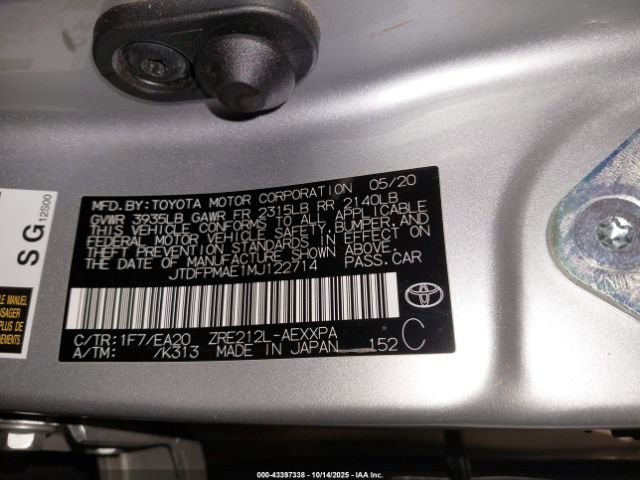 2021 TOYOTA COROLLA JTDFPMAE1MJ122714 Photo 8