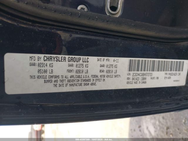 2011 CHRYSLER 300 2C3CA4CG8BH572723 Photo 8