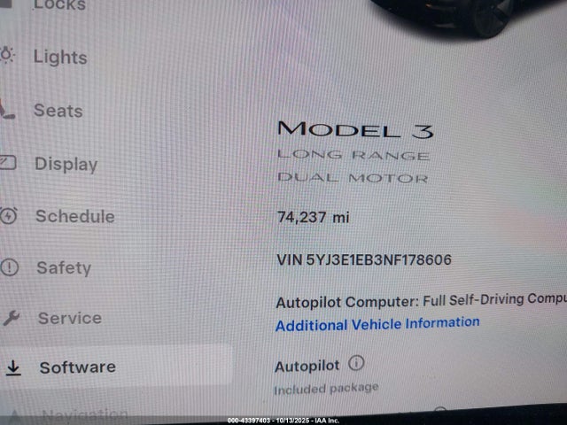 2022 TESLA MODEL 3 5YJ3E1EB3NF178606 Photo 6