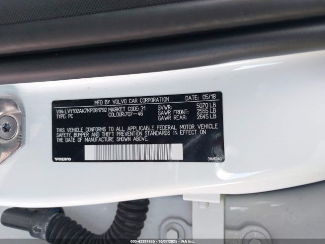 2019 VOLVO S90 LVY102AK7KP081792 Photo 8