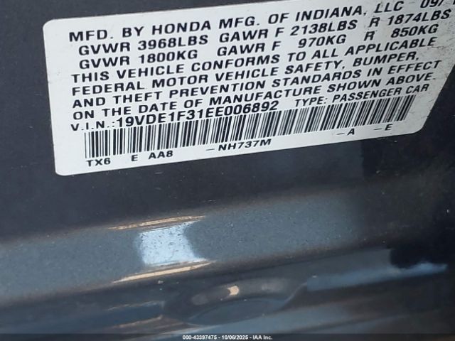 2014 ACURA ILX 19VDE1F31EE006892 Photo 8