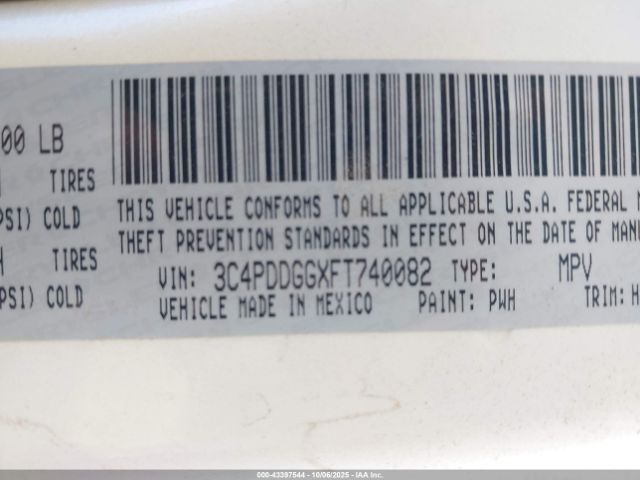 2015 DODGE JOURNEY 3C4PDDGGXFT740082 Photo 8