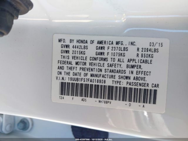 2015 ACURA TLX 19UUB1F57FA018908 Photo 8