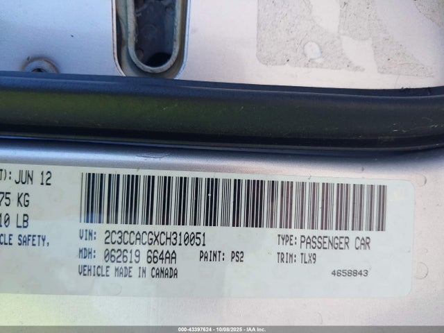 Продаж на аукціоні авто 2012 Chrysler 300 Limited, vin: 2C3CCACGXCH310051, номер лоту: 43397624